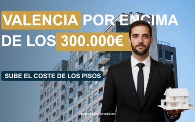 El coste de los pisos ya supera los 300.000 euros de media en Valencia